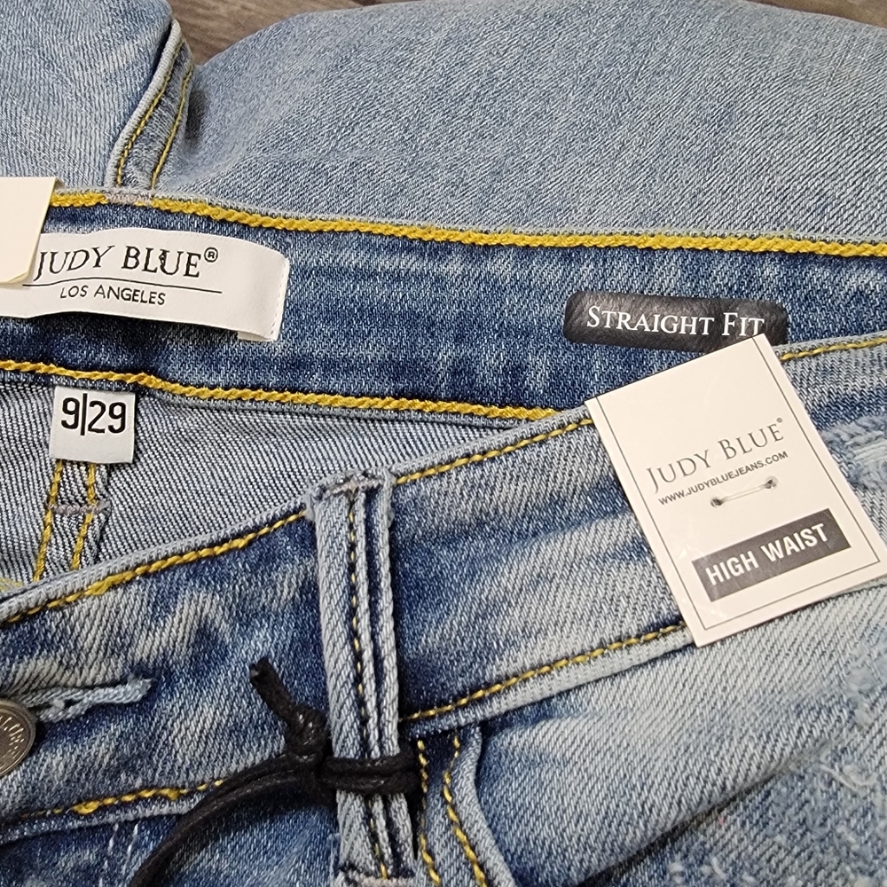 Judy Blue Light Blue High Rise Straight Leg Jeans - Picture 11 of 15